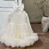 Vestido para Niña con Forro de Terciopelo, Pequeño Vestido de Plumas Estilo Chanel, Vestido Pastel de Cumpleaños con Velito Incluido