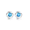 Chengbo Crystal versión coreana de pequeños aretes de trébol de cuatro hojas para mujer plata esterlina S925 Mori TikTok con diamantes de imitación joyería de plata al por mayor