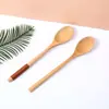 Cuchara de Madera de Loto Mango Largo para Remover Postre Color Madera Cuchara de Madera Cocina Doméstica Cuchara para Condimentos Fabricante Suministro Directo al por Mayor