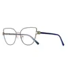 Gafas de Moda Metálicas Anti-luz Azul 3138CP Patas de Tirachinas Venta Caliente Sudamericana Montura Estilo Mismo de Spice Girl Montura Óptica de Comercio Exterior