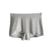 Calzoncillos Boxer Lisos de Color Invisible Sin Costuras Anti-exposición Mousse de Proteína de Cachemira Terciopelo Cintura Media Transpirable Ropa Interior Sin Costuras CM645K