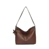 Bolso de mujer nuevo de moda transfronterizo 2026, bolso tote tejido simple de gran capacidad, bolso de hombro, estilo para ir al trabajo, bolso tote de alta calidad