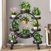 Estantería de flores para interiores, de hierro, multicapa, con ruedas, de pie, verde, para macetas, para el hogar, la sala de estar, el balcón