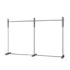 Expositor de Chão para Loja de Roupas Branco Leiteiro Ilha Central Rack Suporte para Pendurar Roupas Prateleira de Aço Inoxidável para Loja de Roupas Masculina e Feminina