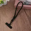 Cordão de pulso ajustável para celular, alça de pulso curta minimalista, rotativo 360 graus com clipe, pulseira de cordão de poliéster anti-perda