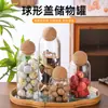Frasco de almacenamiento transparente de vidrio de borosilicato alto para frutas secas, granos y té de cocina, con tapón de corcho sellado