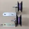 Polea con soporte para paso de alambre, polea fija, tornillo de zinc color acero inoxidable, alambre, polea textil, polea guía para máquina cardadora, guía de alambre