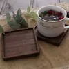 Posavasos de Esmalte Cloisonné, Posavasos Hecho a Mano para Principiantes, Creativo de Madera Estilo Japonés Forma de Pétalo Madera de Haya Aislante al Calor Posavasos de Bambú