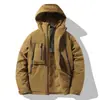 Nueva Chaqueta de Algodón con Capucha para Hombre, Estilo Coreano de Moda Otoño e Invierno, Color Sólido, Graphene a Prueba de Tres Usos, Abrigo Casual Versátil para Pareja