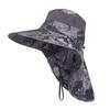 Chapéu Xale de Pesca Outdoor Quatro Estações Masculino e Feminino Proteção para o Pescoço Proteção para o Pescoço Montanhismo Protetor Solar Respirável Chapéu de Aba Larga Chapéu de Caça