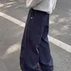 Calça Casual Solta Estilo Novo 2025 para Homens, Calça Versátil Moda Coreana, Calça de Perna Larga Fina e Fluida para Primavera e Verão, Comprimento no Chão