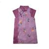Vestido Cheongsam de Manga Curta Raglan Onda para Meninas 2026 Verão Estilo Chinês Vestido Hanfu Estilo Chinês Cheongsam Melhorado