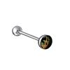 Comercio Electrónico Barra Recta de Acero Inoxidable Clavo para Lengua Rosca Externa Varios Colores Goteo de Aceite Anillo para Lengua Piercing Joyería