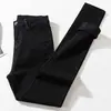 Jeans Forrado com Lã de Comércio Exterior Feminino Outono e Inverno Estilo Coreano Cintura Alta Microelástico Aquecimento Emagrecimento Pés Apertados Calça Lápis Longa