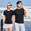 Camiseta de Secado Rápido con Cuello Redondo y Mangas Cortas, Ropa para Actividades Grupales, Camiseta Publicitaria, Impresión de Logo Personalizado, Bordado, Seda Helada de Secado Rápido