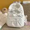 Nova Mochila Escolar Estilo Japonês Ins, Mochila Fofa com Laço para Meninas do Ensino Médio, Estilo Universitário, Mochila Leve e Doce