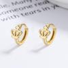Brincos de Coroa em Prata de Lei 925 para Mulheres Design Coreano Simples Argola de Orelha Elegante Argola de Orelha Brincos Pingente Joias ins