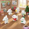 Micro Paisaje Lindo Bufanda de Navidad Cachorro Muñeco Casa de Muñecas Linda Decoración DIY Accesorios Adornos Pequeños de Escritorio