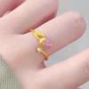 Anillo feliz Yujian, anillo abierto con flor de tulipán de oro de Vietnam, elegante anillo y pulsera para mujer, venta al por mayor