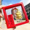 Lanyard de Celular Chaveiro Gato KT Desenho Animado Folha de Ouro Pingente Fio Vermelho Deus da Riqueza Caixa Vermelha Criativa Atividade de Trânsito Dirigindo Pequeno Presente