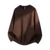 Sudadera Retro de Cuello Redondo para Hombre Han Lu Street Style Americano, Estilo Otoño e Invierno, Holgada y Cálida, Sudadera con Estampado de Letras Simple Q