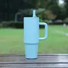 Copo de carro minimalista transfronteiriço de 30 oz com canudo, copo isolado a vácuo de aço inoxidável 304, copo de gelo para carro de grande capacidade