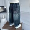 9660 Calça Jeans de Primavera e Outono para Meninos, Calça Comprida Solta Infantil, Calça Reta Estilosa para Meninos, Nova Tendência de Moda Outono 2026