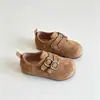 Zapatos Birkenstock para Niños Estilo Primavera/Otoño 2026 Zapatos Pequeños de Cuero para Niñas Zapatos de Cuero Retro Mocasines Suela Suave Zapatos para Bebé Zapatos Individuales