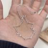 Pulsera de plata de ley s925 con lazo giratorio para mujer, diseño hueco, estilo coreano, exquisita y dulce.