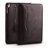 Funda protectora plana de cuero encerado al óleo vintage para iPad mini 4 con soporte para cordón para Apple Mini 3 Funda de cuero
