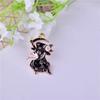 Pendientes colgantes de aleación con diseño de calavera de cuervo, estilo gótico europeo y americano, con forma de boca larga, estilo luna y gota de aceite, accesorios al por mayor