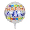 Globo de Aluminio Transparente 4D de 22 pulgadas Impresión en Inglés Feliz Cumpleaños Decoraciones para Fiesta de Cumpleaños Infantil Venta al por Mayor Transfronteriza