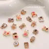 Accesorios Populares de Arte para Uñas de Dibujos Animados Oso Marrón Pequeño Capibara Resina Decoraciones de Uñas Otoño e Invierno Venta al por Mayor