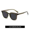 Gafas de sol polarizadas Tr de diseño moderno con montura de remaches, protección UV, gafas de sol de montura grande de moda para hombre