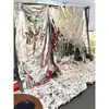 Tecido de Fundo Espelhado em Folha de Alumínio Papel Espelhado Dourado Tecido Refletivo Adereço de Fundo para Fotografia 1,5 Metro de Largura