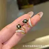 Brincos Exquisitos Estilo Coreano Micro-Pavimentados com Zircônia Agulha de Prata S925 Moda Commuter Nicho Doce Acessível Luxo High-End Atacado para Mulheres