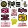 Pegatinas de Tela Bordadas con Texto en Inglés de Colores Caricaturescos Transfronterizas Parches Decorativos Personalizados Sellos Bordados Parche Adhesivo Termofusible Listo para Enviar
