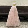 Em Estoque Anel de Metal Borla Franja 6cm Poliéster Algodão Fio Dourado Amarração Borla DIY Acessórios de Puxador de Bolsa Pingente de Borla