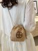 Bolso Tejido de Paja Bolso Tejido Nueva Moda Verano 2024 Todo Combinable Hombro Playa Bolso Popular de Vacaciones Bolso Cruzado Tipo Cubo