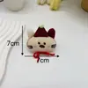Nuevo estilo folk caricatura lindo super lindo peluche perrito conejo gatito broche moño bolsa ropa accesorios