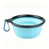 Comederos Plegables para Perros, Cuenco Portátil Plegable de Agua para Perros y Gatos, Platos de Comida Plegables con Clip de Mosquetón para Viajar, Senderismo, Pasear
