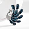Broche de Pavo Real Retro de Lujo Ligero para Mujer, Versátil y de Moda, Venta al por Mayor de Joyería de Gama Alta, Accesorios para Ropa, Pin de Aleación