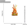 Colgante de Figura de Conejo de Acrílico Transfronterizo Plano para Coche Interior Nueva Decoración de Espejo Retrovisor