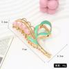 Presilha de Garra de Liga de Moda Grampo de Cabelo com Pérola e Strass Versátil Presilha de Rabo de Cavalo Parte de Trás da Cabeça Coque Presilha Tubarão Atacado