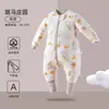 Saco de dormir Candy Teddy para bebé con piernas separadas, modelo otoño e invierno, algodón 100% Clase A, temperatura constante, saco de dormir anti-patadas para bebé, pijama para niños