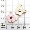 Mezcla 30 Flores Blancas con Goteo de Aceite Nuevos Accesorios de Joyería DIY Rosa Margarita Colgante Pequeño Pendientes Colgante