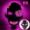 Máscara de Pirata Cicatrizada de Um Olho Transfronteiriça com Sangue Horror Luz Fria Máscara de Halloween Máscara Luminosa Led