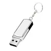 Pen Drive USB Rotativo de Metal e Plástico 8g para Leilão 16g Criativo 64g Presente Pen Drive USB para Celular 32g com Personalização de Logo Atacado