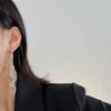 Pendientes de serpiente de invierno europeos y americanos, espíritu divertido de fantasía, aretes de alto sentido, exagerados, con diamantes completos, pendientes de temperamento, moda femenina