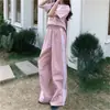 Calças Largas e Casuais para Mulheres, Estilo Streetwear Americano Primavera 2026, Secagem Rápida, Emagrecedoras, Cintura Alta, Perna Reta, Calça de Moletom